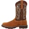 Georgia Boot Men's Waterproof Western Work Boot, 9.5 M, Steel Toe, 11 in H, Brown, GB00621 GB00621 - alternate 2